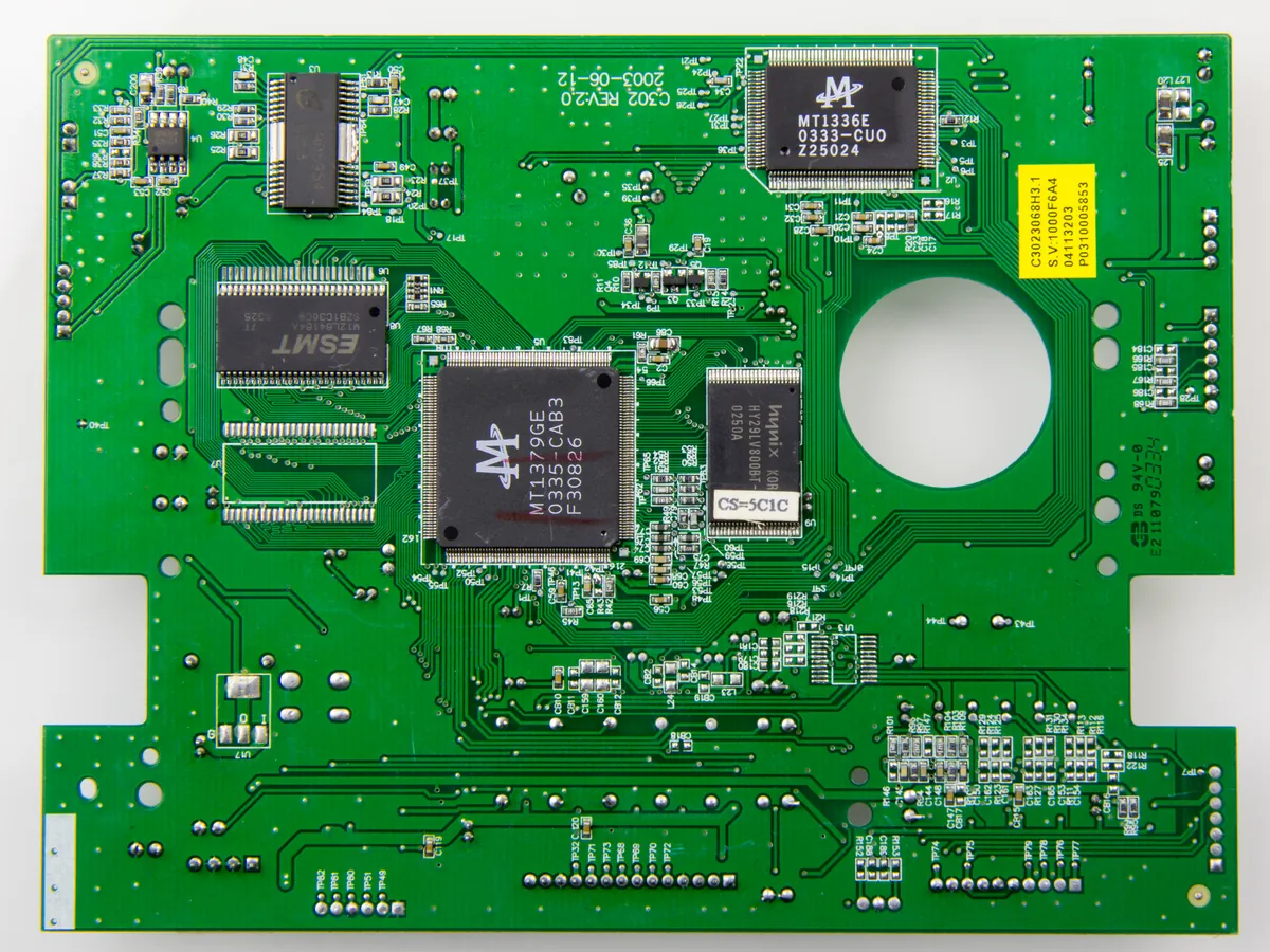 Circuit board close up
